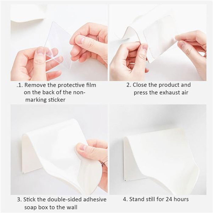 Soap Holder Box Wall Mounted Free Hanging Rack Holder Self Drain