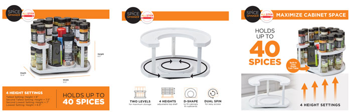 Spice Spinner Organizer (Two-Tired)
