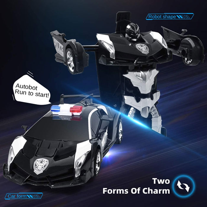 Transforming Police Robot Car For Kids