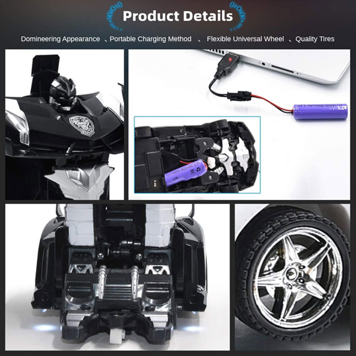 Transforming Police Robot Car For Kids