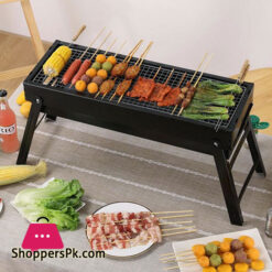 60cm Portable Folding Thick Box-type Charcoal Grill for Outdoor BBQ Camping