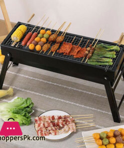 60cm Portable Folding Thick Box-type Charcoal Grill for Outdoor BBQ Camping