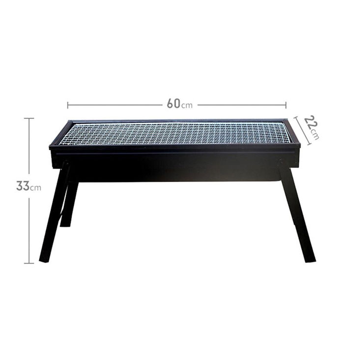 60Cm Portable Folding Thick Box-Type Charcoal Grill For Outdoor Bbq Camping