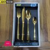 AYD Luxury Gold Plated Stainless Steel Cutlery 8/8 18/10 ( Set of 24 )