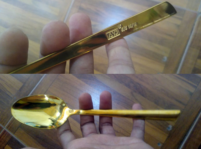 Ayd Luxury Gold Plated Stainless Steel Cutlery 8/8 18/10 ( Set Of 24 )