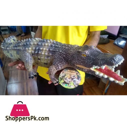 Alligator Toy Figures for Kids, Soft Plastic Large Crocodile Action Figure Toys with Sound