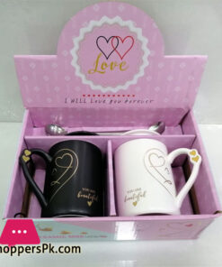 Ceramic 2 Pcs set Couple Mug Gift Box