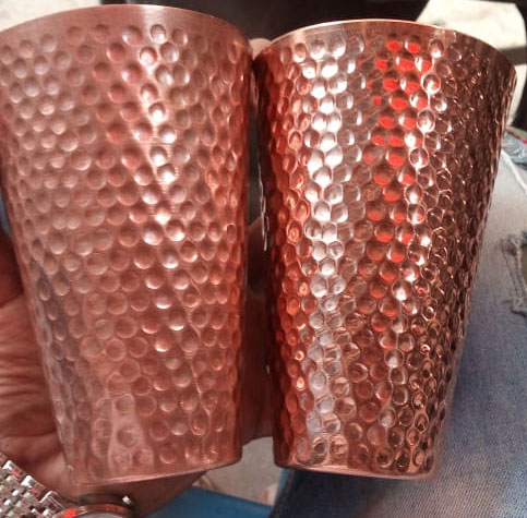Copper Glass Tumbler Cups 100% Pure Copper Glass