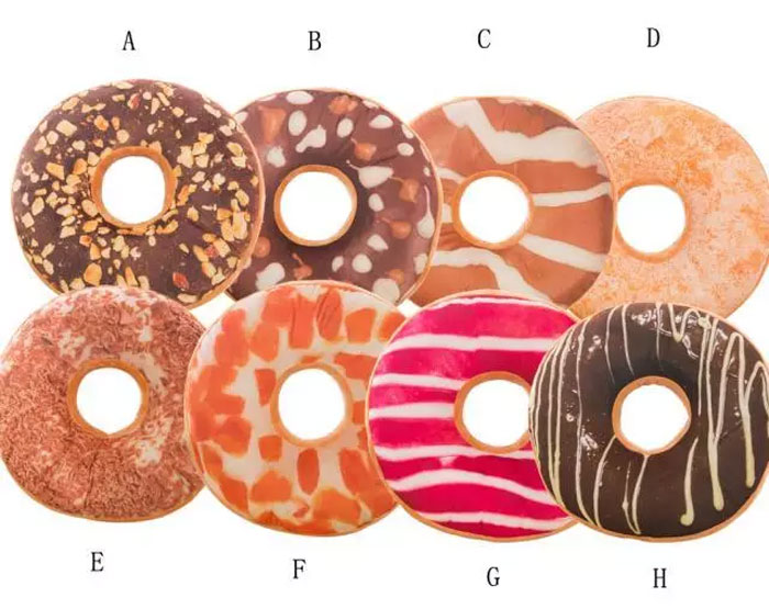 Doughnut Shaped Ring Plush Soft Cushion Pillow - Multicolor