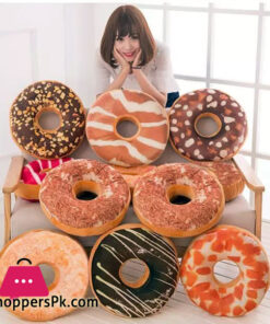 Doughnut Shaped Ring Plush Soft Cushion Pillow - Multicolor