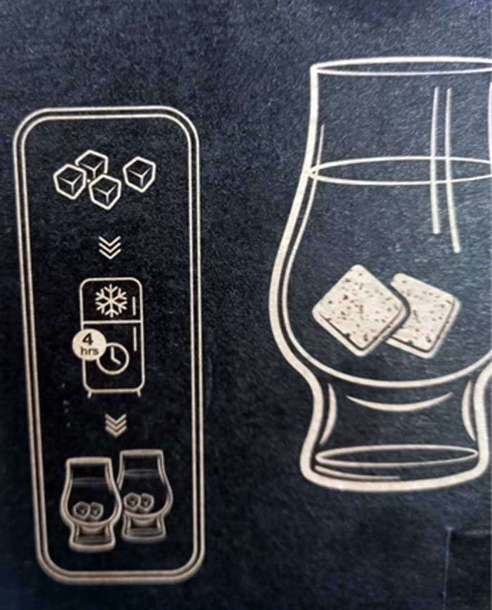 Drinking Lover'S Set ( 2 Drinking Glasses (170 Ml) 4 Cooling Drinking Stones In Granite )