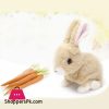 Electronic Rabbit Animal Toys Cute Rabbit Plush Pet Walk Bunny Electric Toys For Children Birthday Gifts