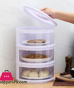 Food Storage Box with Lid Heat Preservation Dustproof Multi-layer Food Container for Kitchen 3 - Layer