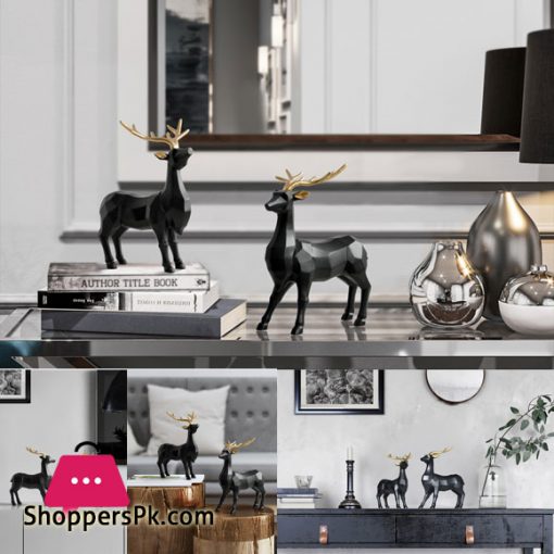 Geometric Deer Lucky Deer Decoration Nordic Interior Accessories Housewarming Gift 1-Pair