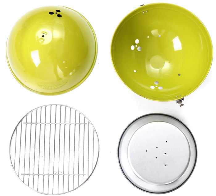 Green Insma 12-Inch Portable Bbq Outdoor Camping Charcoal Grill