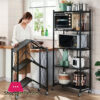 Kitchen Microwave Racks Shelving Storage Unit Foldable Bread Racks Storage Racks Trolleys 5 Tire