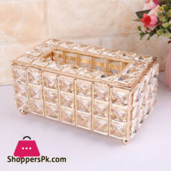 Luxury Tissue Box Holder Glass Cube Napkin Dispenser Bedroom Office Hotel Cafe