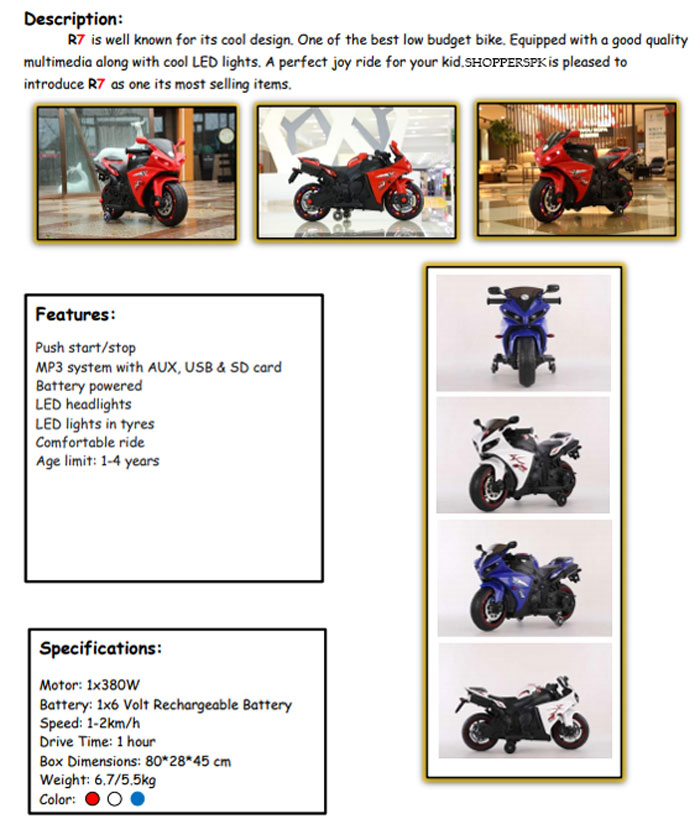 Mini R1 Battery Operated Kids Ride On Bike For 1 To 4 Years Kids 6 Mini R1 Battery Operated Kids Ride On Bike For 1 To 4 Years Kids