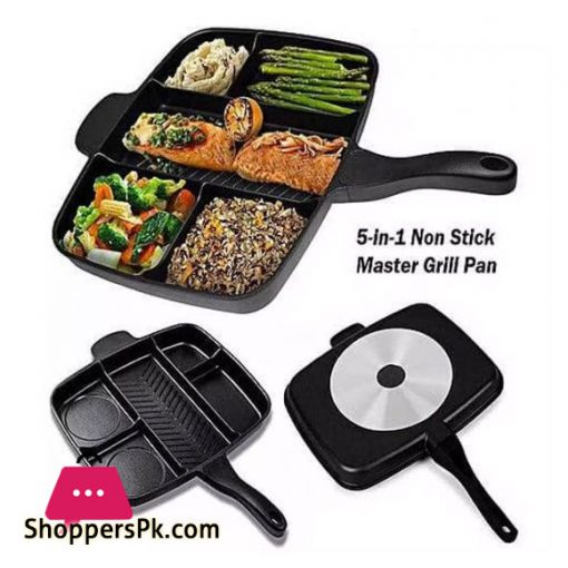Multi Section 5 In 1 Non Stick Master Frying Pan