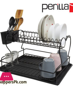 Perilla Two Layer Plate Rack / Black Turkey Made