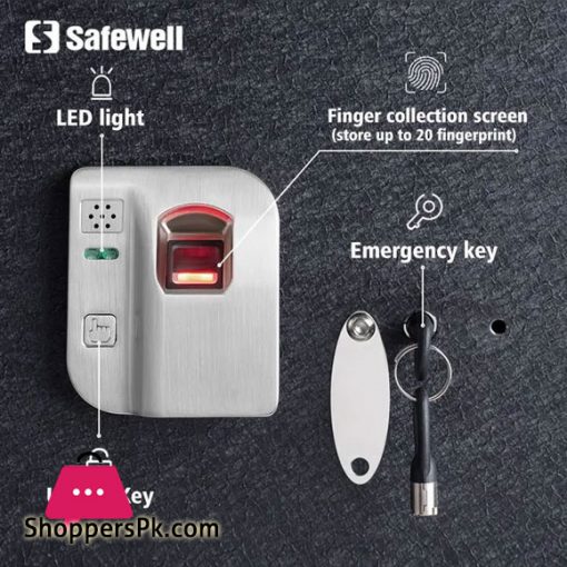 Safewell Fingerprint Safe is Prefect for You to Store Your Money Jewelry & Valuables at Home or in the Office - 50 FPJ