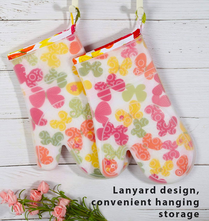 Silicone Oven Mitts Heavy Duty Cooking Gloves, Kitchen Heat Resistance Oven Gloves, Waterproof Oven Mitts With Non-Slip Textured Grip, 1 Pcs