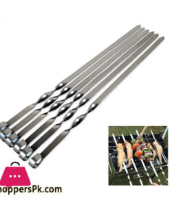 Stainless Steel BBQ Skewers Shish Kabob Grill Metal Barbecue Skewer