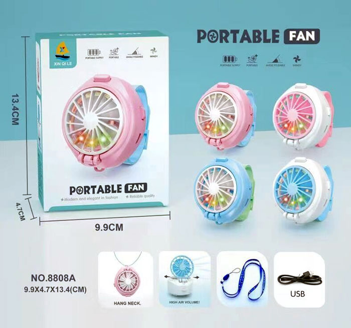 1 Pcs Portable Watch Fan Handheld Small Fan Mini Lazy Fan Creative Usb Charge Fan Watch