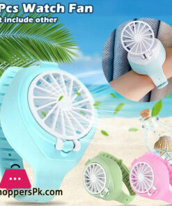 1 Pcs Portable Watch Fan Handheld Small Fan Mini Lazy Fan Creative USB Charge Fan Watch