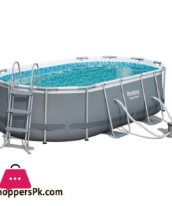 Bestway Steel Oval Power Pool Set Shape Frame Oval Pool Equipped With Pump Ladder - 56620