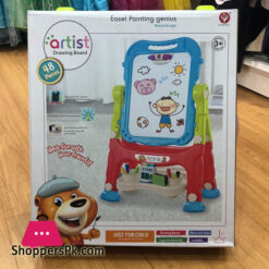 Artist Drawing Board Double Sided Standing Art Easel - Dry-Erase Board & Chalkboard 48 Pcs