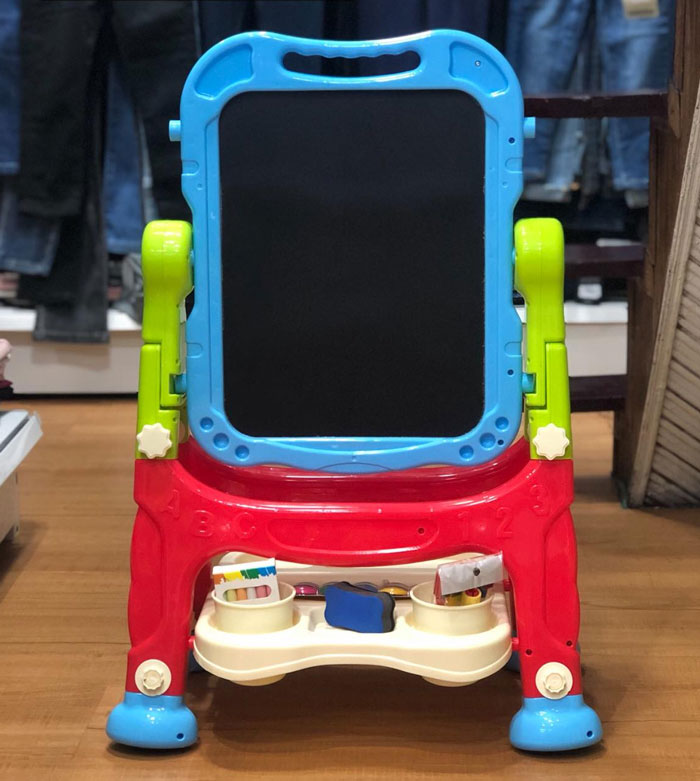 Artist Drawing Board Double Sided Standing Art Easel - Dry-Erase Board &Amp; Chalkboard 48 Pcs