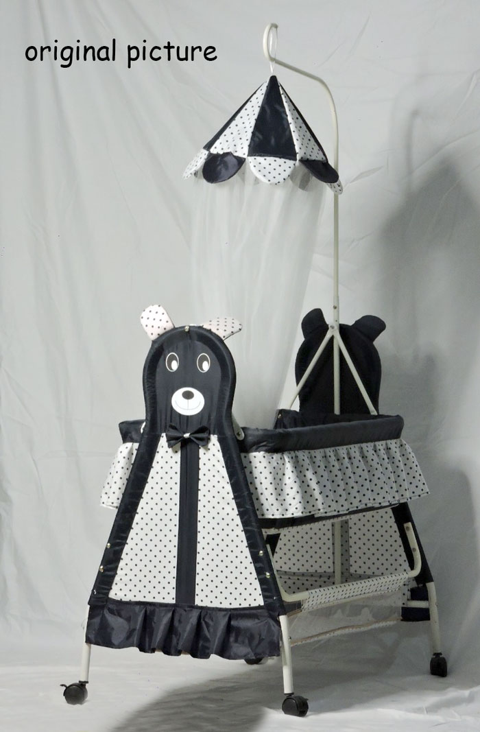 Shopino Bear Moon N Bear Baby Cradle - High Quality Fancy Gift Baby Sleeping Cot - 877B