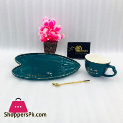 Cherry Blossom Heart Shape Cup Saucer With Spoon 5 Cherry Blossom Heart Shape Cup Saucer With Spoon