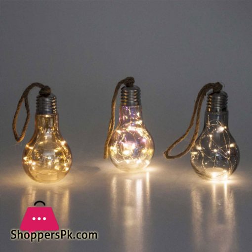 Decorative Hanging Bulb Light with Rope - 8 Inch
