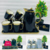 One More Ceramic 6 Cups +1 Kettle +1 Tray Tea Set For Drinkware - 006-40
