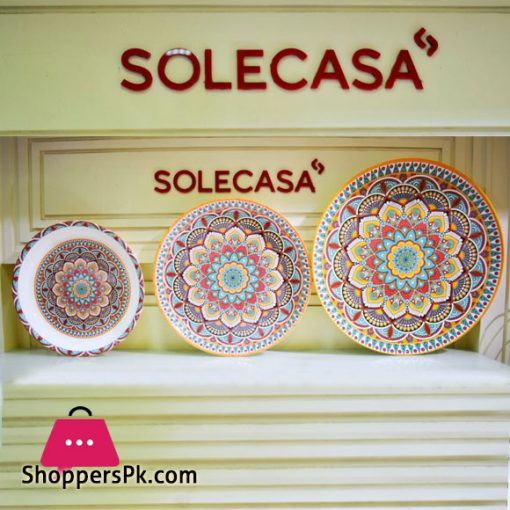 Solecasa Solecasa Turkish Floral Pattern Melamine Thaal 13-Inch 1 Pcs