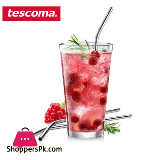 Tescoma Stainless Steel Straws with Cleaning Brush - 308866