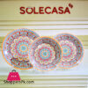 Solecasa Turkish Floral Pattern 7 Inch Quarter Plate Set Of 6