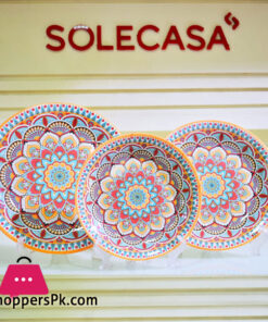 Solecasa Turkish Floral Pattern 7 Inch Quarter Plate Set of 6