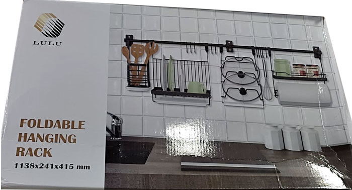 Wall Mounted Storage Organizer For Kitchen Black