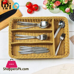 Zibasazan Enamel Wicker Cutlery Basket Iran Made