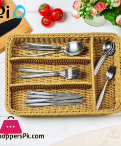 Zibasazan Enamel Wicker Cutlery Basket Iran Made