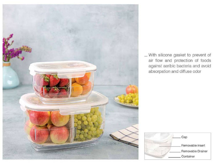 Limon Refrigerator Storage 2 Section Jar