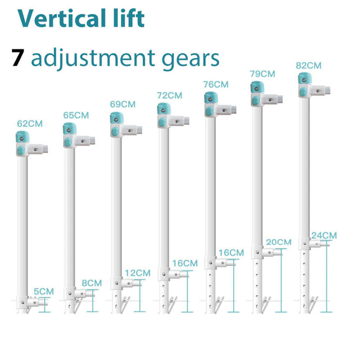Shopino Baby Safety Bed Cot Guard Adjustable Bed Rail Baby Bed Barrier - 5.9 Feet - 1 Side 1 Pc