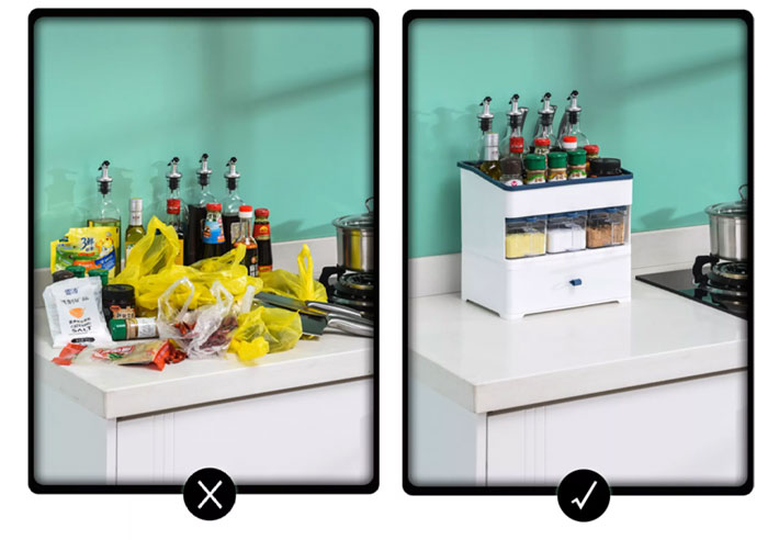 Condiment Boxed Set Multiple Combination Jar Spice Kitchen Shelf