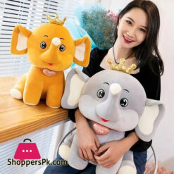 Crown Elephant Plush Toy 20 Inch