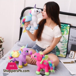 Cute Rainbow Unicorn Plush Toy Cartoon Angel Horse 30 CM 1 Pcs