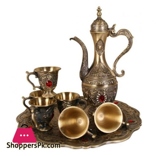 EU Style Home Vintage Pot Cup Tray Set Cabinet Ornament Decoration Kawa Set