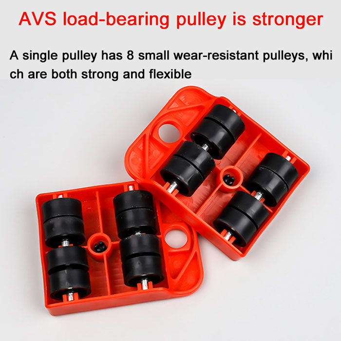 Furniture Mover Set Furniture Mover Tool Transport Lifter Heavy Stuffs Moving Wheel Roller Bar Hand Tools 5 Pcs Set